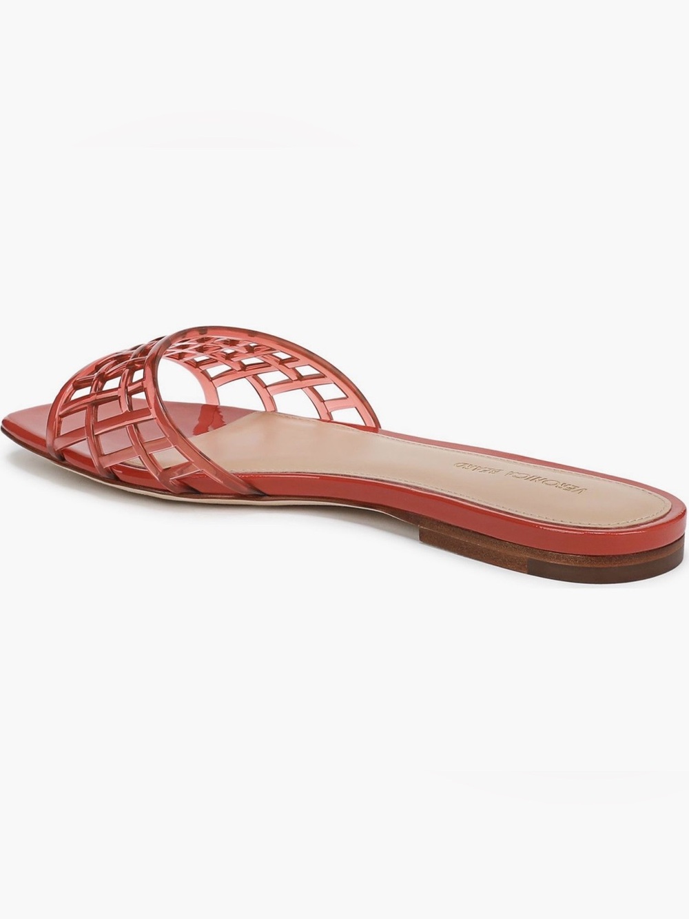 Veronica Beard Maris Woven Jelly Slide in Persimmon - Picture 3 of 10